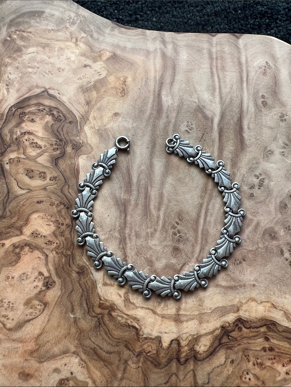 Ornate Sterling Silver Link Bracelet - Classic Women's Bracelet: small